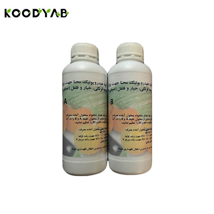 کود هیدروپونیک مایع گوجه فرنگی و صیفی جات کد LT100   محنا